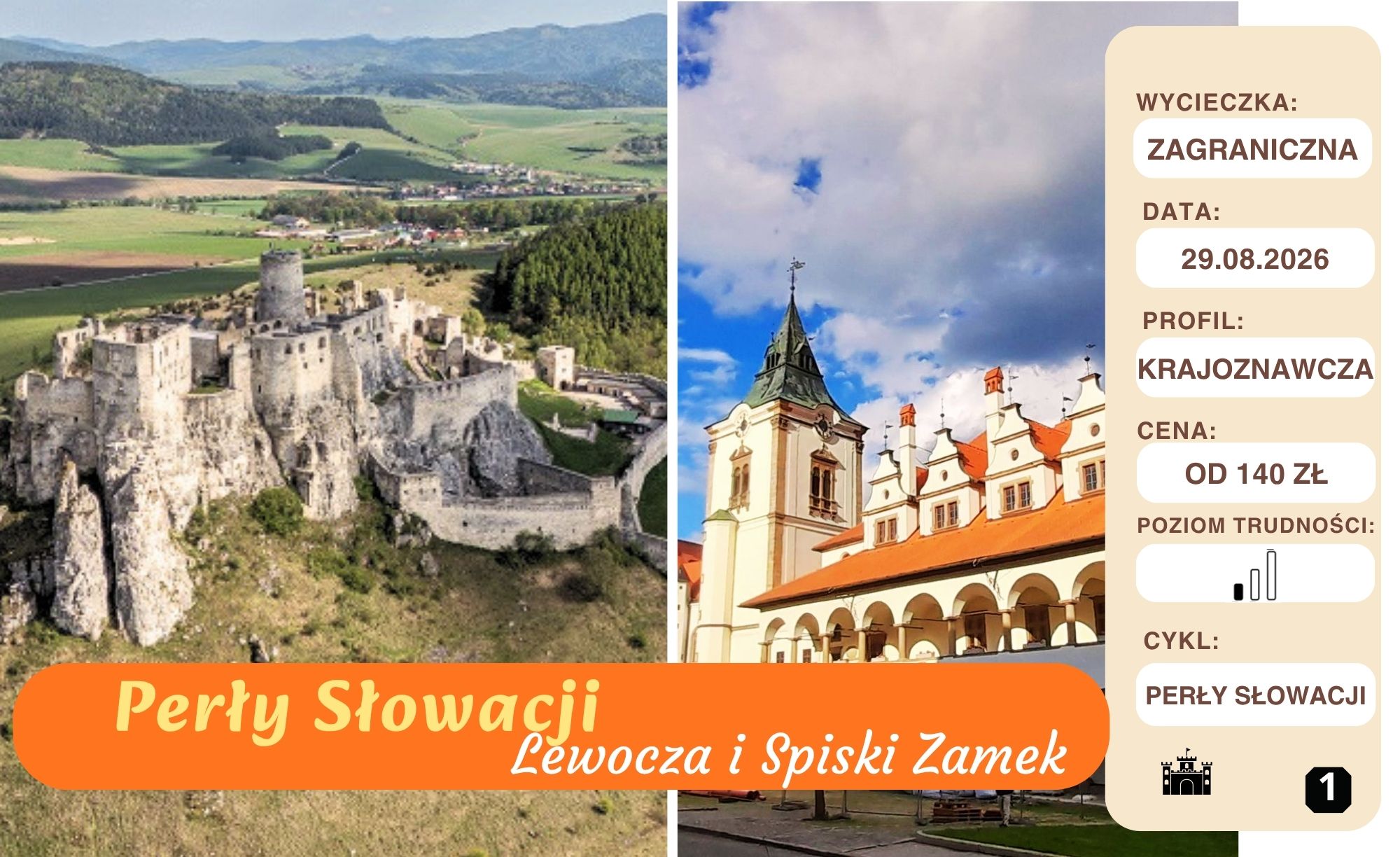 Perły Słowacji - Lewocza i Spiski Zamek